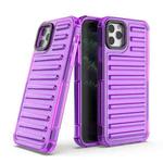 For iPhone 11 Pro Max High Transparency TPU Hybrid PC Airbag Phone Case(Transparent Purple)
