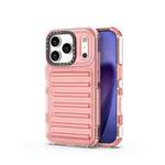 For iPhone 17 Pro High Transparency TPU Hybrid PC Airbag Phone Case(Peach Red)