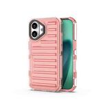 For iPhone 17 High Transparency TPU Hybrid PC Airbag Phone Case(Pink)