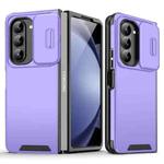 For Samsung Galaxy Z Fold5 Sliding Camshield TPU + PC Phone Case(Purple)