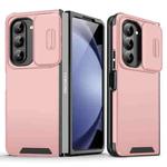 For Samsung Galaxy Z Fold5 Sliding Camshield TPU + PC Phone Case(Pink)