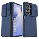 For Samsung Galaxy Z Fold7 Sliding Camshield TPU + PC Phone Case(Blue)