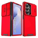 For Samsung Galaxy Z Fold7 Sliding Camshield TPU + PC Phone Case(Red)