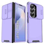 For Samsung Galaxy Z Fold7 Sliding Camshield TPU + PC Phone Case(Purple)
