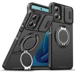 For Motorola Moto G 5G 2024 Sliding Camshield Ring Holder Phone Case(Black)