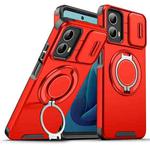 For Motorola Moto G 5G 2024 Sliding Camshield Ring Holder Phone Case(Red)