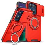For Motorola Moto G Stylus 5G 2025 Sliding Camshield Ring Holder Phone Case(Red)