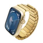 For Apple Watch Series 9 45mm Single Bead Magnetic Stainless Steel Watch Band(Gold)