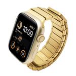 For Apple Watch SE 44mm Single Bead Magnetic Stainless Steel Watch Band(Gold)