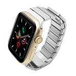 For Apple Watch Series 5 44mm Single Bead Magnetic Stainless Steel Watch Band(Silver)