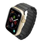 For Apple Watch Series 4 44mm Single Bead Magnetic Stainless Steel Watch Band(Black)