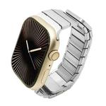 For Apple Watch Series 10 42mm Single Bead Magnetic Stainless Steel Watch Band(Silver)