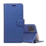 For iPhone 12 mini Silk Texture Horizontal Flip Leather Case with Holder & Card slots & Wallet & Photo Frame(Dark Blue)