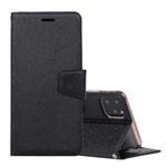For iPhone 12 / 12 Pro Silk Texture Horizontal Flip Leather Case with Holder & Card slots & Wallet & Photo Frame(Black)