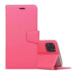 For iPhone 12 Pro Max Silk Texture Horizontal Flip Leather Case with Holder & Card slots & Wallet & Photo Frame(Rose Red)