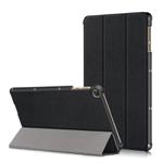 For Huawei Enjoy Tablet 2 10.1 inch / Honor Pad 6 10.1 inch Solid Color Horizontal Flip Leather Case with Three-folding Holder & Sleep / Wake-up Function(Black)