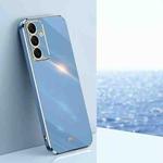 For Samsung Galaxy S24 FE 5G XINLI Straight Edge 6D Electroplate TPU Phone Case(Celestial Blue)