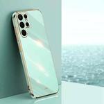 For Samsung Galaxy S25 Ultra 5G XINLI Straight Edge 6D Electroplate TPU Phone Case(Mint Green)