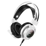 hoco W110 RGB Light Wired Gaming Headset with Microphone, Cable Length: 2m(White)