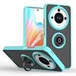 For Honor X9c Smart Q Shadow 1 Series TPU Hybrid PC Phone Case with Ring(Sky Blue)
