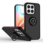 For Honor X8c 4G Q Shadow 1 Series TPU Hybrid PC Phone Case with Ring(Black+Red)