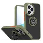 For Honor 400 Global 156.5mm Q Shadow 1 Series TPU + PC Phone Case with Ring(Army Green)
