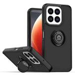 For Honor X6c 4G Q Shadow 1 Series TPU + PC Phone Case with Ring(Black+Black)