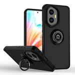 For Honor 300 Q Shadow 1 Series TPU + PC Phone Case with Ring(Black+Black)