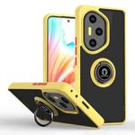 For Honor 300 Pro Q Shadow 1 Series TPU + PC Phone Case with Ring(Yellow)
