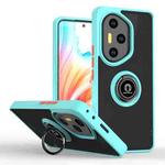 For Honor 300 Pro Q Shadow 1 Series TPU + PC Phone Case with Ring(Sky Blue)