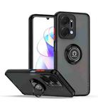 For Honor X7a Q Shadow 1 Series TPU + PC Phone Case with Ring(Black+Red)