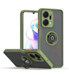 For Honor X7a Q Shadow 1 Series TPU + PC Phone Case with Ring(Army Green)
