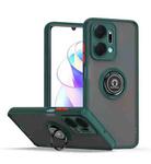 For Honor X7a Q Shadow 1 Series TPU + PC Phone Case with Ring(Dark Green)