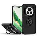 For Honor Magic6 Pro Q Shadow 1 Series TPU + PC Phone Case with Ring(Black+Black)