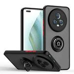 For Honor Magic5 Pro Q Shadow 1 Series TPU + PC Phone Case with Ring(Black+Red)