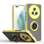 For Honor Magic5 Pro Q Shadow 1 Series TPU + PC Phone Case with Ring(Yellow)