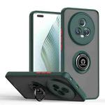 For Honor Magic5 Pro Q Shadow 1 Series TPU + PC Phone Case with Ring(Dark Green)