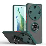 For Honor Magic5 Lite / X9a Q Shadow 1 Series TPU + PC Phone Case with Ring(Dark Green)