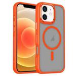 For iPhone 12 / 12 Pro Breathable Skin Feel Frosted MagSafe Magnetic Phone Case(Orange)