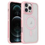 For iPhone 12 Pro Max Breathable Skin Feel Frosted MagSafe Magnetic Phone Case(Pink)