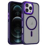 For iPhone 12 Pro Max Breathable Skin Feel Frosted MagSafe Magnetic Phone Case(Purple)