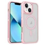 For iPhone 14 / 13 Breathable Skin Feel Frosted MagSafe Magnetic Phone Case(Pink)