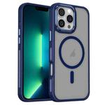 For iPhone 13 Pro Breathable Skin Feel Frosted MagSafe Magnetic Phone Case(Dark Blue)