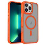 For iPhone 13 Pro Max Breathable Skin Feel Frosted MagSafe Magnetic Phone Case(Orange)