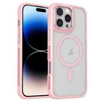 For iPhone 14 Pro Max Breathable Skin Feel Frosted MagSafe Magnetic Phone Case(Pink)