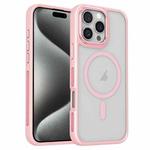 For iPhone 15 Pro Breathable Skin Feel Frosted MagSafe Magnetic Phone Case(Pink)