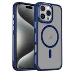 For iPhone 15 Pro Breathable Skin Feel Frosted MagSafe Magnetic Phone Case(Dark Blue)