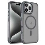 For iPhone 15 Pro Breathable Skin Feel Frosted MagSafe Magnetic Phone Case(Grey)