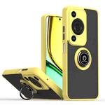 For Huawei Enjoy 70 / nova Y72 Q Shadow 1 Series TPU Hybrid PC Phone Case with Ring(Yellow)