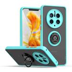 For Huawei Mate 50 Pro Q Shadow 1 Series TPU + PC Phone Case with Ring(Sky Blue)
